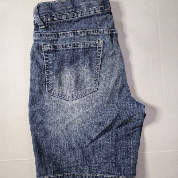 Girls SO Shorts Size 14 Blue Jean Denim Paint Splatter Patriotic Americana July - Picture 8 of 8